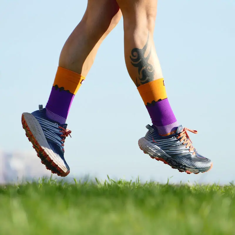 CALCETINES DE RUNNING #PAJARITOS Unisex - KAMUABU Color NARANJA/MORADO 23cm 7 CALCETINES DE RUNNING #PAJARITOS Unisex - KAMUABU Color NARANJA/MORADO 23cm - Imagen 5