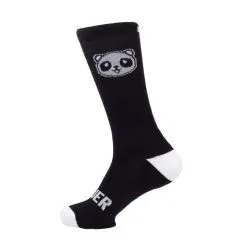 Calcetines Unisex Con Refuerzos Compresivos Mooquer Panda Stan Negros Bordados