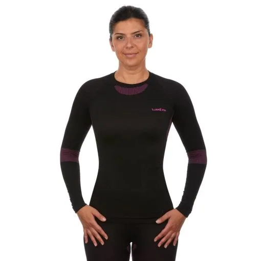 Camiseta Interior Térmica De Esquí Mujer Wedze Ski 580 Negro -tienda de material de boxeo camiseta interior termica de esqui mujer wedze ski 580 negro