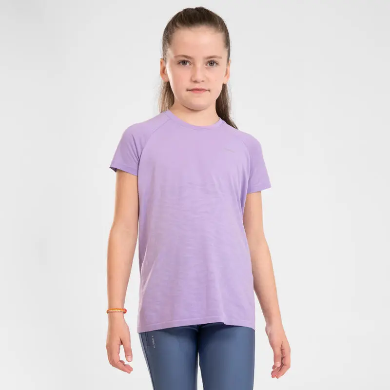 Camiseta Running Sin Costuras Niña - KIPRUN CARE Azul Marino 8 Camiseta Running Sin Costuras Niña - KIPRUN CARE Azul Marino - Imagen 6