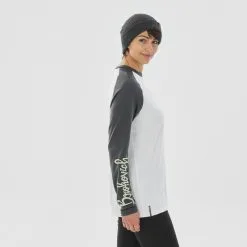 WEDZE Camiseta Térmica De Esquí Lana Merina Mujer - BL 590 Brokovitch - Gris Blanco 10 WEDZE Camiseta Térmica De Esquí Lana Merina Mujer - BL 590 Brokovitch - Gris Blanco -tienda de material de boxeo camiseta termica de esqui lana merina mujer bl 590 brokovitch gris blanco 3