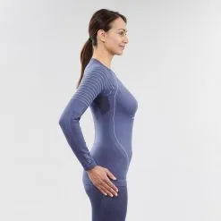 Camiseta Térmica Interior De Esquí Y Nieve Mujer Wedze BL 980 Azul -tienda de material de boxeo camiseta termica interior de esqui y nieve mujer wedze bl 980 azul 3