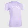 EVADICT CAMISETA TRAIL RUNNING MUJER LILA ESTAMPADO MANGA CORTA -tienda de material de boxeo camiseta trail running mujer lila estampado manga corta