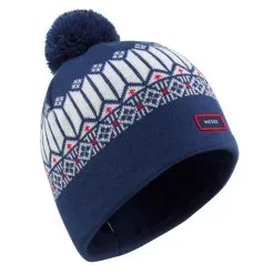 GORRO DE INVIERNO ADULTO WEDZE JACQUARD BLANCO AZUL 13 GORRO DE INVIERNO ADULTO WEDZE JACQUARD BLANCO AZUL -tienda de material de boxeo gorro de invierno adulto wedze jacquard azul blanco