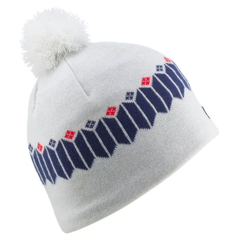 GORRO DE INVIERNO ADULTO WEDZE JACQUARD BLANCO AZUL 4 GORRO DE INVIERNO ADULTO WEDZE JACQUARD BLANCO AZUL - Imagen 2