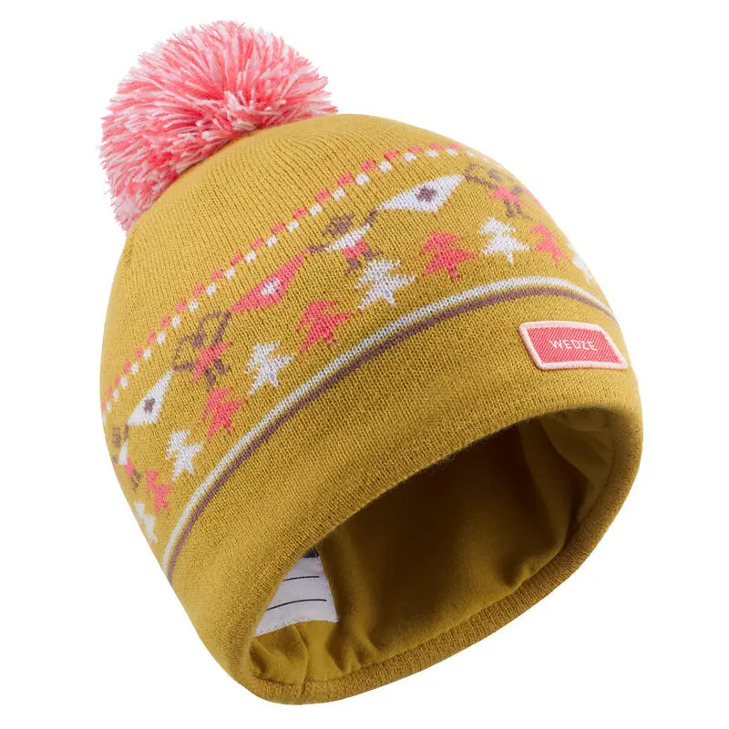 WEDZE Gorro De Invierno Niños Jacquard Ocre 3 WEDZE Gorro De Invierno Niños Jacquard Ocre