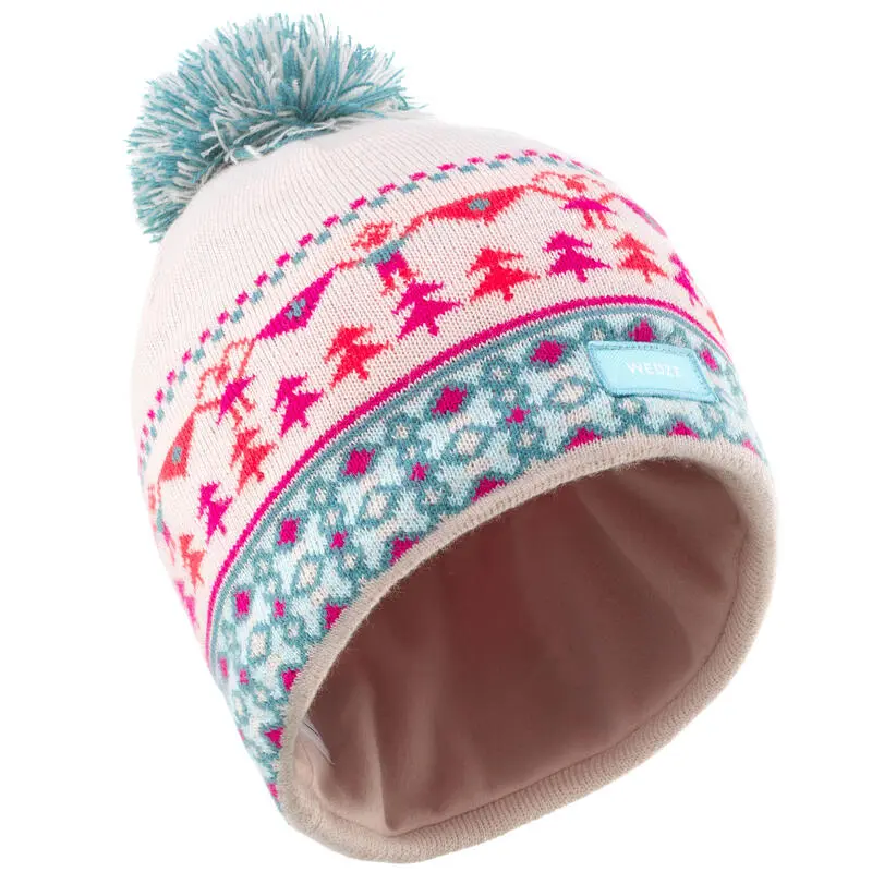 WEDZE Gorro De Invierno Niños Jacquard Ocre 8 WEDZE Gorro De Invierno Niños Jacquard Ocre - Imagen 6