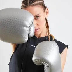 Guantes Boxeo Sparring Outshock 900 Negro/plata -tienda de material de boxeo guantes boxeo sparring outshock 900 negroplata 4