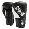 Super Pro Combat Gear Guantes De Boxeo - Ace - En Blanco Y Negro -tienda de material de boxeo guantes de boxeo ace en blanco y negro