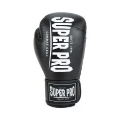 Super Pro Combat Gear Guantes De Boxeo - Champ - En Blanco Y Negro -tienda de material de boxeo guantes de boxeo champ en blanco y negro 2