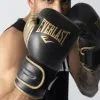 Guantes De Boxeo Everlast Powerlock Negro/oro -tienda de material de boxeo guantes de boxeo everlast powerlock negrooro