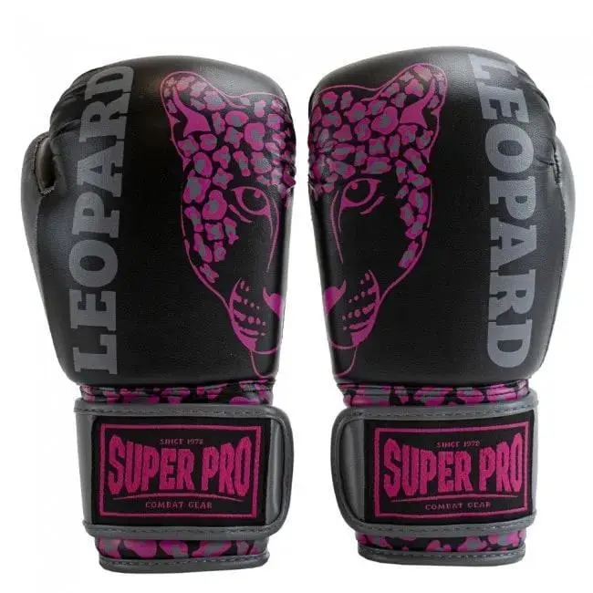 Super Pro Combat Gear Guantes De Boxeo Para Niños - Leopard - Negro/Rosa 4 Super Pro Combat Gear Guantes De Boxeo Para Niños - Leopard - Negro/Rosa - Imagen 2