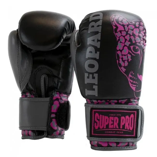 Super Pro Combat Gear Guantes De Boxeo Para Niños - Leopard - Negro/Rosa 5 Super Pro Combat Gear Guantes De Boxeo Para Niños - Leopard - Negro/Rosa - Imagen 3