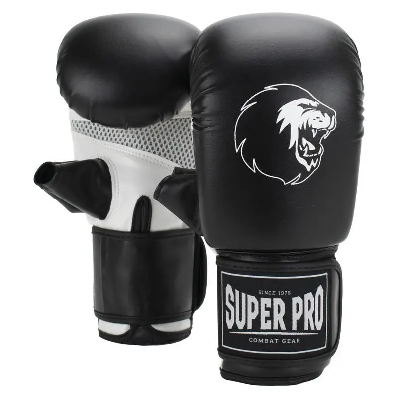 Super Pro Combat Gear Guantes De Boxeo Para Saco De Boxeo - Victor - En Blanco Y Negro 3 Super Pro Combat Gear Guantes De Boxeo Para Saco De Boxeo - Victor - En Blanco Y Negro