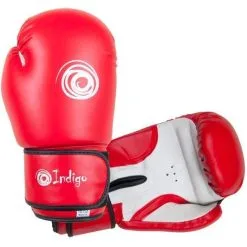 INDIGO SPORTS Guantes De Boxeo PVC INDIGO 12oz Rojo -tienda de material de boxeo guantes de boxeo pvc indigo 12oz rojo 3