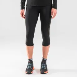 EVADICT Leggings Mallas Trail Running Piratas Mujer Emboss Negro -tienda de material de boxeo leggings mallas trail running piratas mujer emboss negro 2