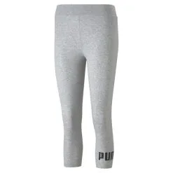 Mallas Mujer PUMA 3/4 Essentials Logo Negro -tienda de material de boxeo mallas mujer puma 34 essentials logo gris