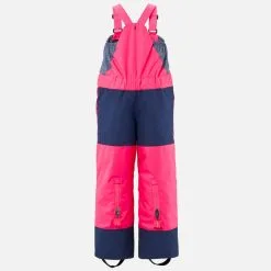 WEDZE PETO DE ESQUÍ NIÑOS CÁLIDO E IMPERMEABLE - 500 PNF ROSA FLUO Y AZUL MARINO -tienda de material de boxeo peto de esqui nios calido e impermeable 500 pnf rosa fluo y azul marino 3