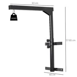 Soporte De Techo Para Saco De Boxeo HOMCOM Negro 81x40x63 Cm -tienda de material de boxeo soporte de techo para saco de boxeo homcom negro 81x40x63 cm 2