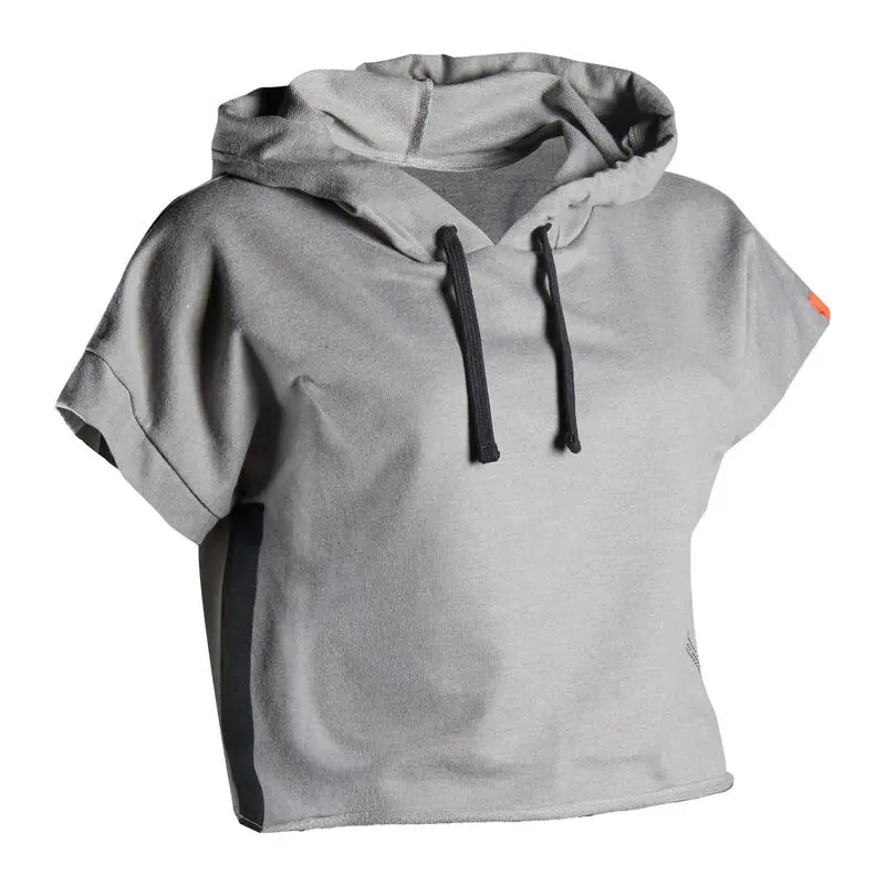 Sudadera De Boxeo Con Capucha Mujer Outshock 100 Gris 4 Sudadera De Boxeo Con Capucha Mujer Outshock 100 Gris - Imagen 2