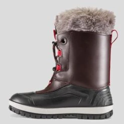 Quechua Botas De Nieve Niños Talla 30-38 Piel Impermeable SH500 Marrón -tienda de material de boxeo botas de nieve nios talla 30 38 piel impermeable sh500 marron 2