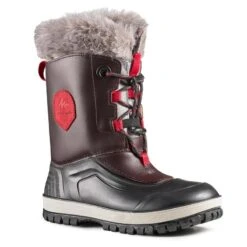 Quechua Botas De Nieve Niños Talla 30-38 Piel Impermeable SH500 Marrón