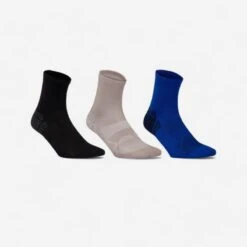 Calcetines Caminar Newfeel Adulto WS 100 Mid Negro (lote De 3 Pares) -tienda de material de boxeo calcetines caminarmarcha nordica ws 100 mid negrogrisazul 3 pares