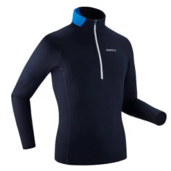 Camiseta Cálida De Esquí De Fondo Hombre XC S T-S W 100 Azul Oscuro