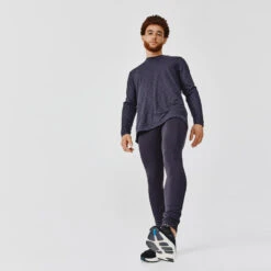 Kalenji Camiseta Running Dry+ Hombre Negro Manga Larga Transpirable -tienda de material de boxeo camiseta running dry hombre negro manga larga transpirable 3