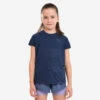 Camiseta Running Sin Costuras Niña - KIPRUN CARE Azul Marino -tienda de material de boxeo camiseta running sin costuras nia kiprun care azul marino