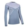 CAMISETA SIN COSTURAS CONFORT MANGA LARGA TRAIL RUNNING MUJER AZUL LILA -tienda de material de boxeo camiseta sin costuras confort manga larga trail running mujer azul lila