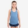 Camiseta Sin Mangas Running Sin Costuras Niña - KIPRUN CARE Azul -tienda de material de boxeo camiseta sin mangas running sin costuras nia kiprun care azul