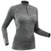 Camiseta Térmica De Esquí Y Nieve Interior Wedze Ski 900 Mujer Lana Gris -tienda de material de boxeo camiseta termica de esqui y nieve interior wedze ski 900 mujer lana gris