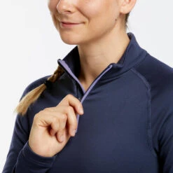 Camiseta Térmica Interior De Esquí Y Nieve 1/2 Cremallera Mujer Wedze 500 Azul -tienda de material de boxeo camiseta termica interior de esqui y nieve 12 cremallera mujer wedze 500 azul 3