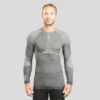 Camiseta Térmica Interior De Esquí Y Nieve Lana Merina Hombre Wedze Ski 900 Gris
