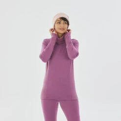 Camiseta Térmica Interior De Esquí Y Nieve Lana Merina Mujer Wedze BL 900