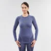 Camiseta Térmica Interior De Esquí Y Nieve Mujer Wedze BL 980 Azul