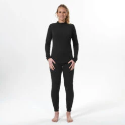 Camiseta Térmica Interior De Esquí Y Nieve Mujer Wedze Ski BL100 Negro -tienda de material de boxeo camiseta termica interior de esqui y nieve mujer wedze ski bl100 negro 2
