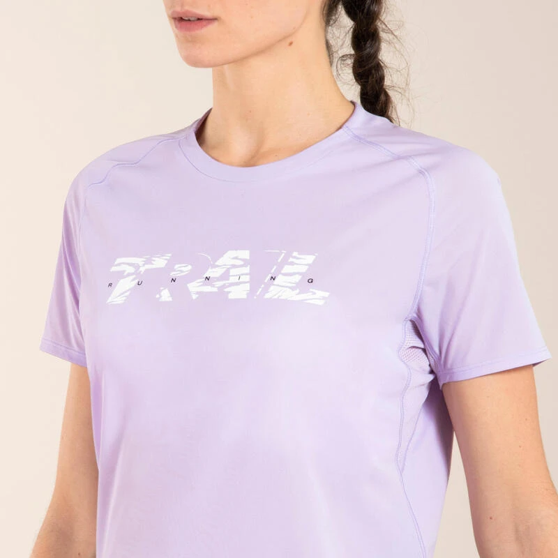 CAMISETA TRAIL RUNNING MUJER LILA ESTAMPADO MANGA CORTA 5 CAMISETA TRAIL RUNNING MUJER LILA ESTAMPADO MANGA CORTA - Imagen 3