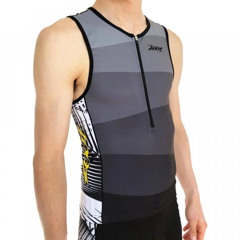 Camiseta Triatlon Sin Mangas Hombre ZOOT LTD Gris 4 Camiseta Triatlon Sin Mangas Hombre ZOOT LTD Gris - Imagen 2