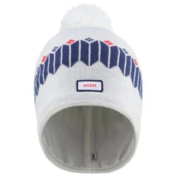 GORRO DE INVIERNO ADULTO WEDZE JACQUARD BLANCO AZUL -tienda de material de boxeo gorro de invierno adulto wedze jacquard blanco azul 2