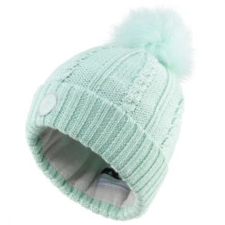 WEDZE Gorro De Invierno Niños Trenzas De Lana Verde -tienda de material de boxeo gorro de invierno nios trenzas de lana verde 4
