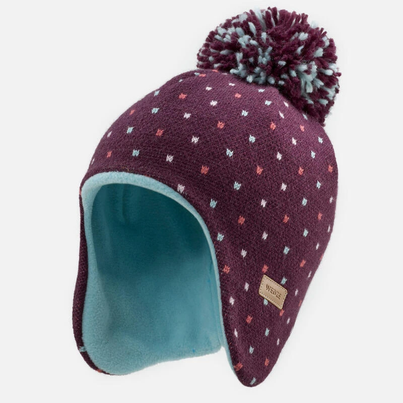 WEDZE Gorro De Invierno Peruano Bebé Violeta Y Azul Turquesa 4 WEDZE Gorro De Invierno Peruano Bebé Violeta Y Azul Turquesa - Imagen 2