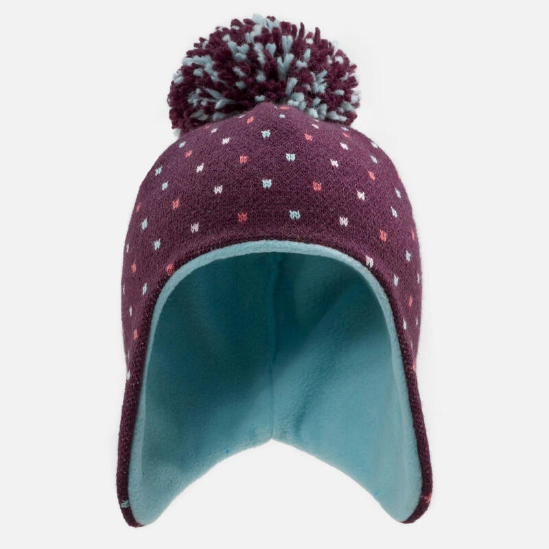 WEDZE Gorro De Invierno Peruano Bebé Violeta Y Azul Turquesa 5 WEDZE Gorro De Invierno Peruano Bebé Violeta Y Azul Turquesa - Imagen 3