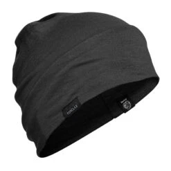 Gorro De Montaña Y Trekking Lana Merina Forclaz Trek 500 Wool Negro