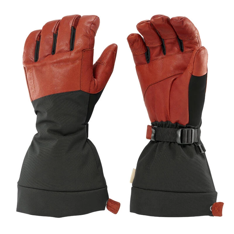 WEDZE GUANTES DE ESQUÍ FREERIDE ADULTO CÁLIDOS IMPERMEABLES Y LARGOS - 900 MARRÓN NEGRO 3 WEDZE GUANTES DE ESQUÍ FREERIDE ADULTO CÁLIDOS IMPERMEABLES Y LARGOS - 900 MARRÓN NEGRO