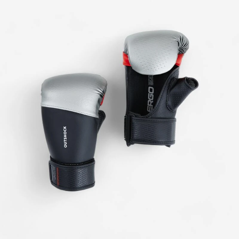 Guantes Saco Boxeo Outshock 500 Negro/plata 3 Guantes Saco Boxeo Outshock 500 Negro/plata
