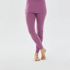 WEDZE Leggins Térmicos De Esquí Y Nieve Lana Merina Mujer BL 900 Violeta