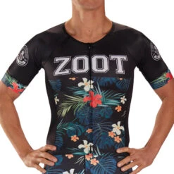 Maillot Triatlon Manga Corta Hombre ZOOT AERO 83 Negro Estampado -tienda de material de boxeo maillot triatlon manga corta hombre zoot aero 83 negro estampado 1