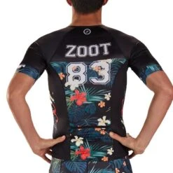 Maillot Triatlon Manga Corta Hombre ZOOT AERO 83 Negro Estampado -tienda de material de boxeo maillot triatlon manga corta hombre zoot aero 83 negro estampado 2